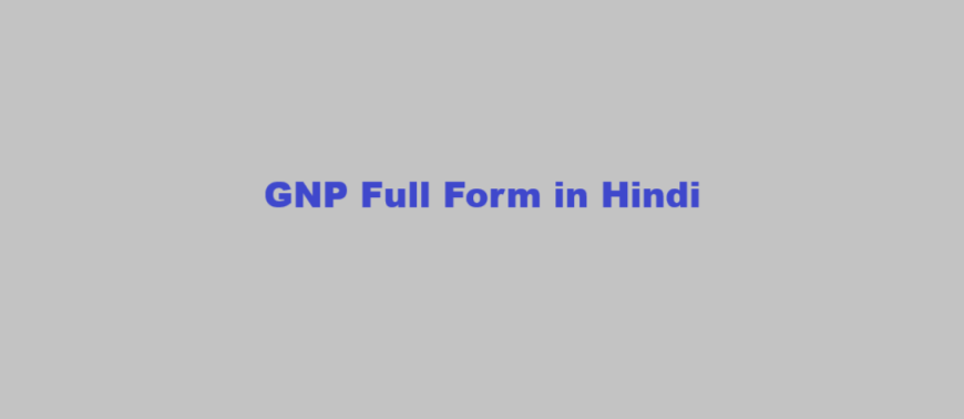 gnp full form in hindi